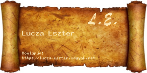 Lucza Eszter névjegykártya