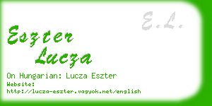 eszter lucza business card